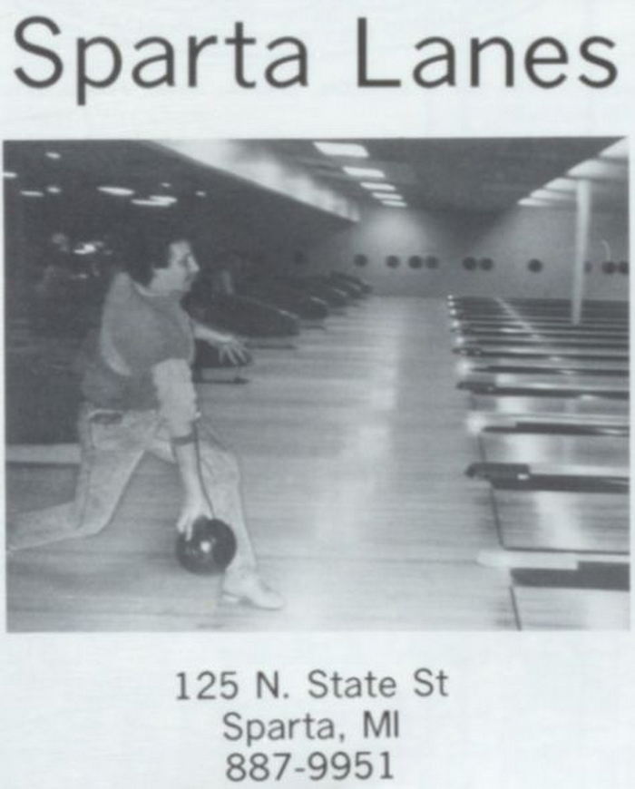 Sparta Lanes (Garden Patch Restaurant) - 1992 Sparta High School Yearbook Ad